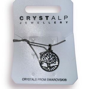 Crystalp Tree‎ of Life Pendant Silver Necklace